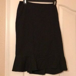 Black pencil skirt with a flare bottom